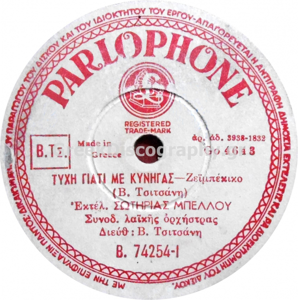 B-74254 ΤΥΧΗ ΓΙΑΤΙ ΜΕ ΚΥΝΗΓΑΣ