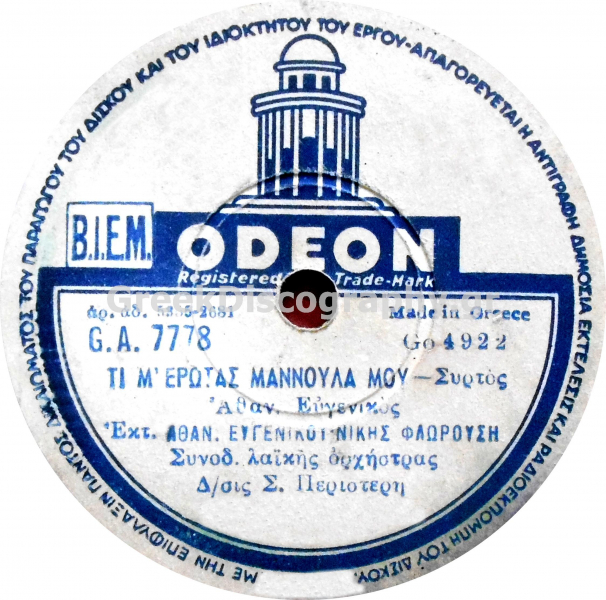 GA-7778 ΤΙ ΜΕ ΡΩΤΑΣ ΜΑΝΟΥΛΑ ΜΟΘ