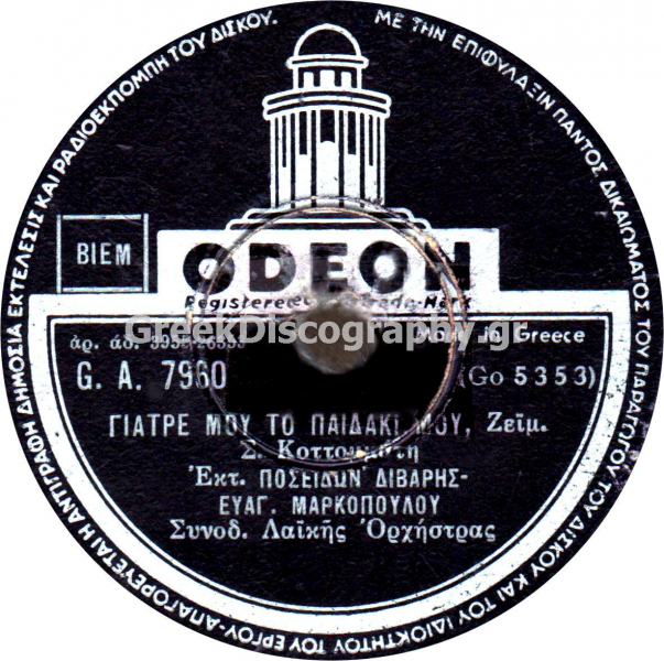 GA-7960 ΓΙΑΤΡΕ ΜΟΥ ΤΟ ΠΑΙΔΑΚΙ ΜΟΥ
