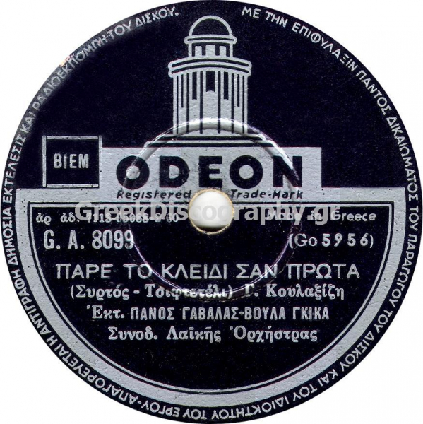 GA-8099 ΠΑΡΕ ΤΟ ΚΛΕΙΔΙ ΣΑΝ ΠΡΩΤΑ