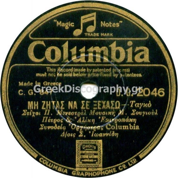 DG-2046 ΜΗ ΖΗΤΑΣ ΝΑ ΣΕ ΞΕΧΑΣΩ
