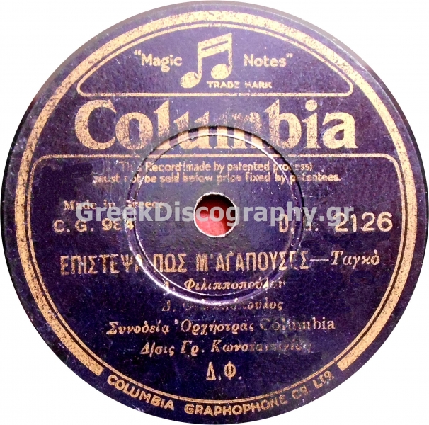 DG-2126 ΕΠΙΣΤΕΨΑ ΠΩΣ Μ ΑΓΑΠΟΥΣΕΣ