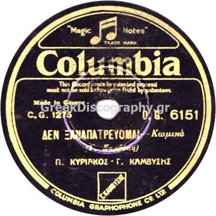 DG-6151 ΔΕΝ ΞΑΝΑΠΑΝΤΡΕΥΟΜΑΙ