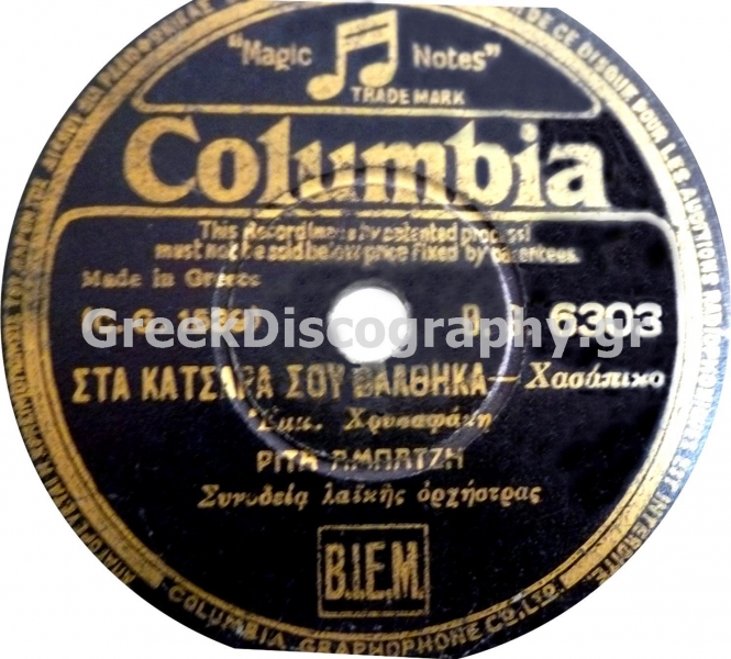 DG-6303 ΣΤΑ ΚΑΤΣΑΡΑ ΣΟΥ ΒΑΛΘΗΚΑ