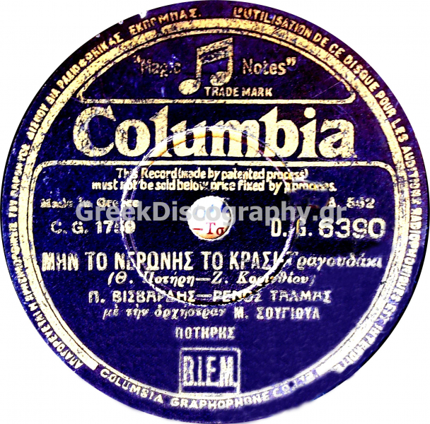 DG-6390 ΜΗΝ ΤΟ ΝΕΡΩΝΕΙΣ ΤΟ ΚΡΑΣΙ