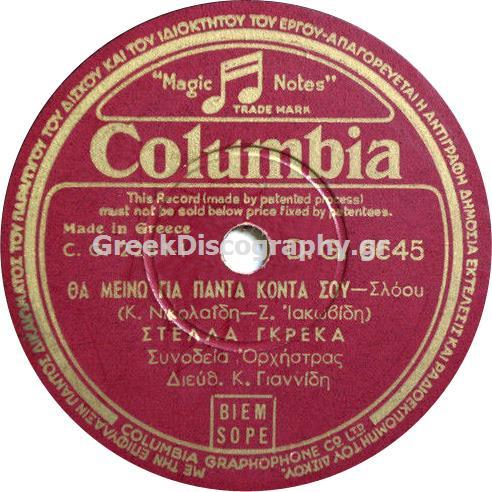 DG-6645 ΘΑ ΜΕΙΝΩ ΓΙΑ ΠΑΝΤΑ ΚΟΝΤΑ ΣΟΥ