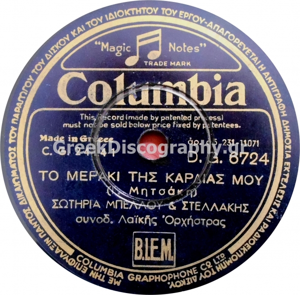 DG-6724 ΤΟ ΜΕΡΑΚΙ ΤΗΣ ΚΑΡΔΙΑΣ ΜΟΥ