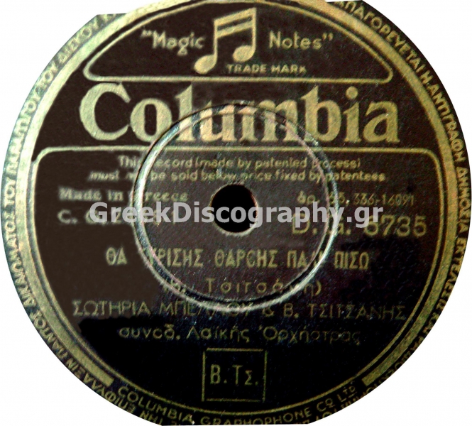 DG-6735 ΘΑ ΓΥΡΙΣΕΙΣ ΘΑΡΘΕΙΣ ΠΑΛΙ ΠΙΣΩ