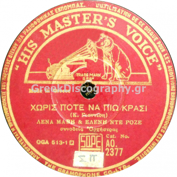 AO-2377 ΧΩΡΙΣ ΠΟΤΕ ΝΑ ΠΙΩ ΚΡΑΣΙ