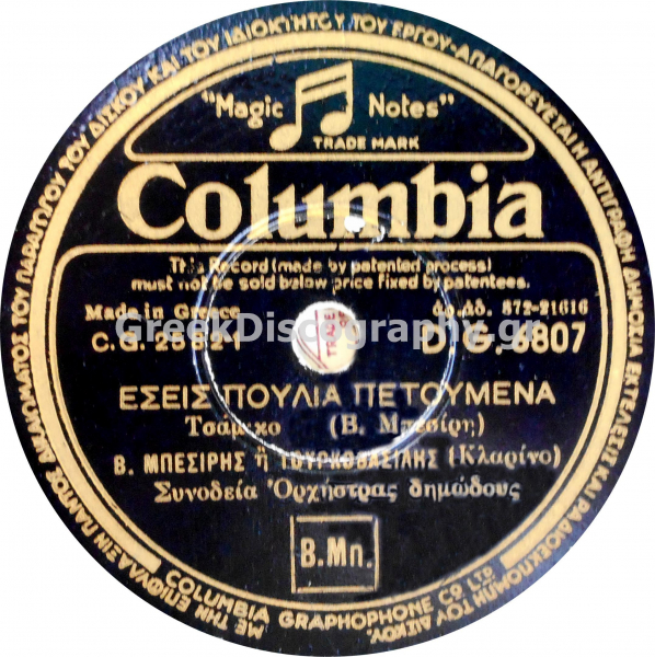 DG-6807 ΕΣΕΙΣ ΠΟΥΛΙΑ ΠΕΤΟΥΜΕΝΑ