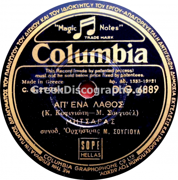 DG-6889 ΑΠ ΕΝΑ ΛΑΘΟΣ