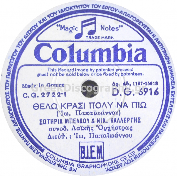 DG-6916 ΘΕΛΩ ΚΡΑΣΙ ΠΟΛΥ ΝΑ ΠΙΩ
