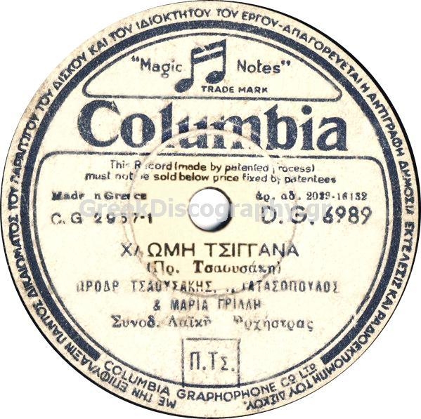 DG-6989 ΧΛΩΜΗ ΤΣΙΓΓΑΝΑ
