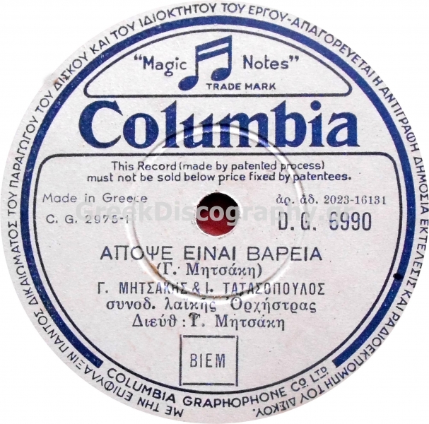 DG-6990 ΑΠΟΨΕ ΕΙΝΑΙ ΒΑΡΙΑ