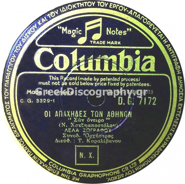 DG-7172 ΟΙ ΑΠΑΧΗΔΕΣ ΤΩΝ ΑΘΗΝΩΝ (ΣΑΝ ΟΝΕΙΡΟ)