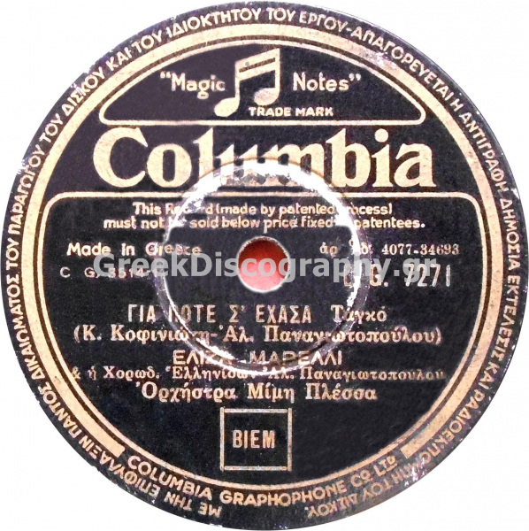 DG-7271 ΓΙΑ ΠΟΤΕ Σ ΕΧΑΣΑ