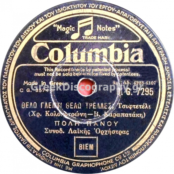 DG-7295 ΘΕΛΩ ΓΛΕΝΤΙ ΘΕΛΩ ΤΡΕΛΕΣ
