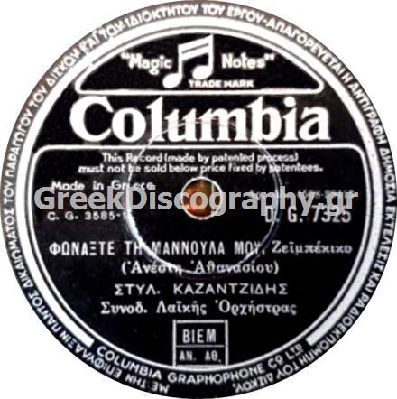 DG-7325 ΦΩΝΑΞΤΕ ΤΗ ΜΑΝΟΥΛΑ ΜΟΥ