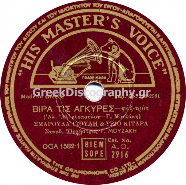 AO-2916 ΒΙΡΑ ΤΙΣ ΑΓΚΥΡΕΣ